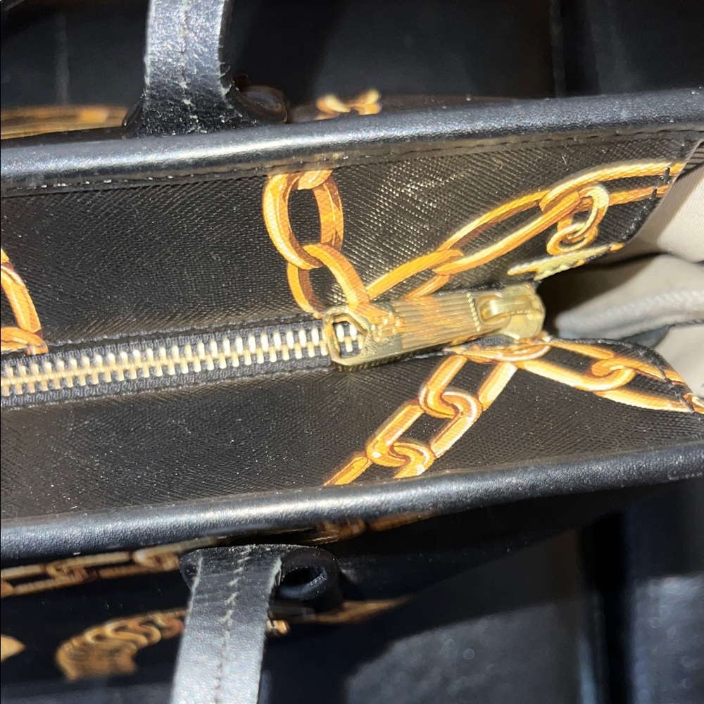 Lauren Ralph Lauren Black & Gold Equestrian Tote Bag - Picture 16 of 16